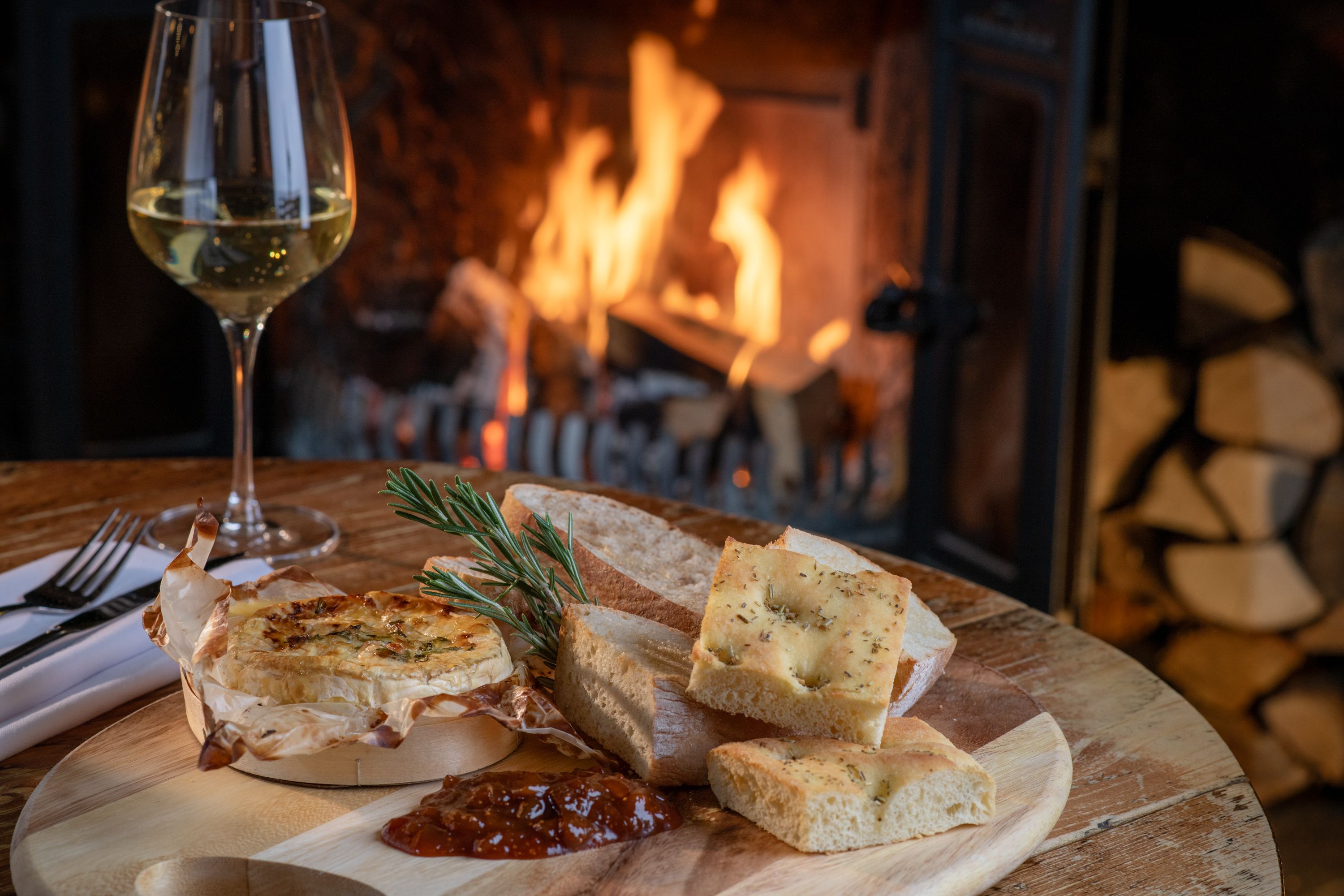 cheeseboard by the fire