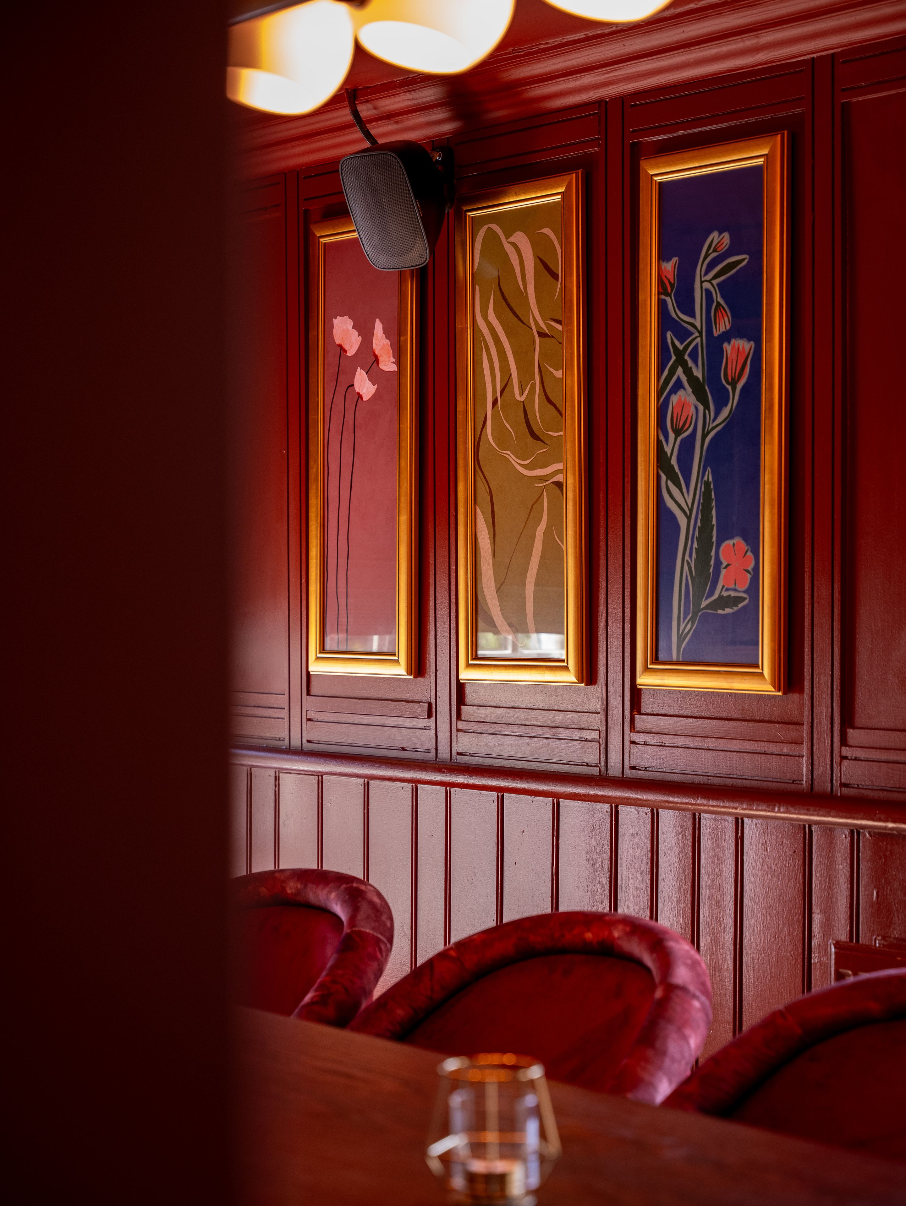 artwork in the private dining room